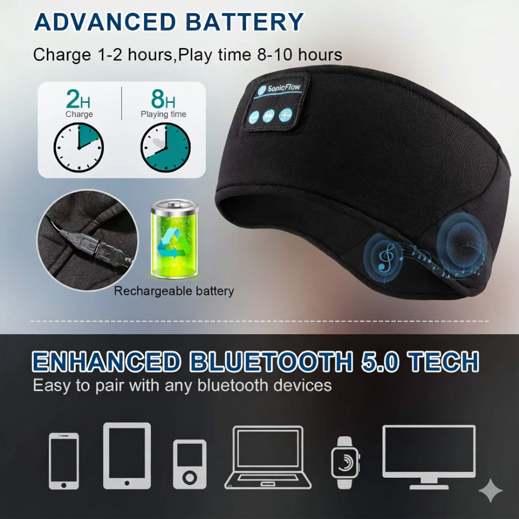 SonicFlow - Audio Headband for Sports